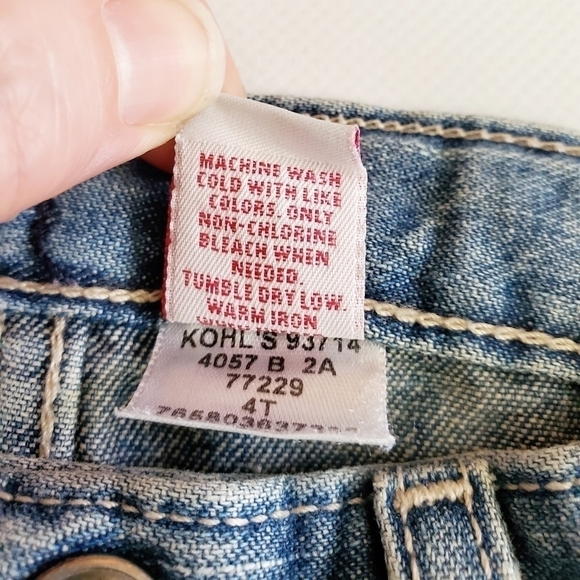 K1235 * Sonoma Girls Jeans Medium Wash Size 4T - Picture 6 of 10